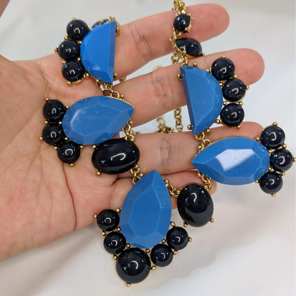 Kate Spade New York 12K Gold Plated "Day Tripper" Bib Statement Necklace 16"-19" - Picture 4 of 10